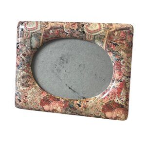 Vintage Victorian Style Floral Decorative Picture Frame Ceramic Decoupage‎